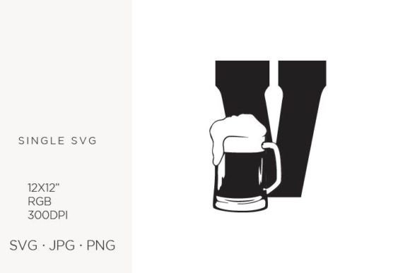 Big Glass of Beer, Letter V Graphics for Editorial and Web Design