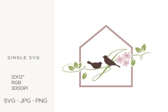 Birds Floral House, Letter J Graphics