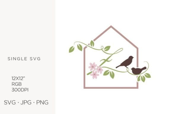 Birds Floral House, Letter Z: A Graphic Design Asset Review