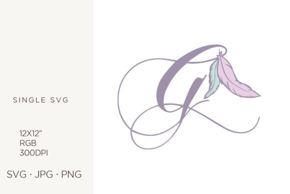 Bohemian Feather, Boho Letter G: A Designer's Review of Graphics and Icons