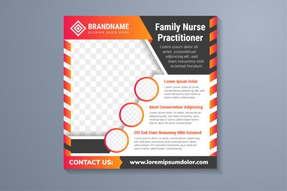Family Nurse Square Banner: A Smart Choice for Social Media Templates and Graphics
