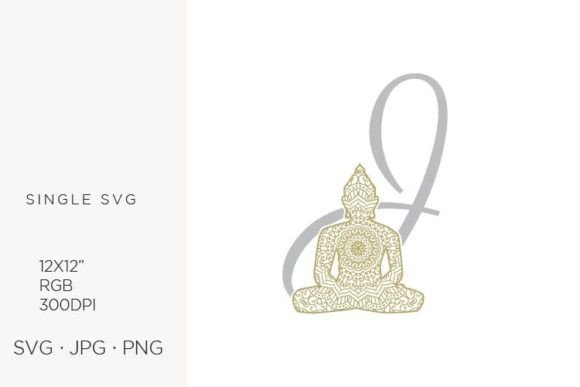 Golden Buddha Monogram Letter J Graphics for Branding and Design