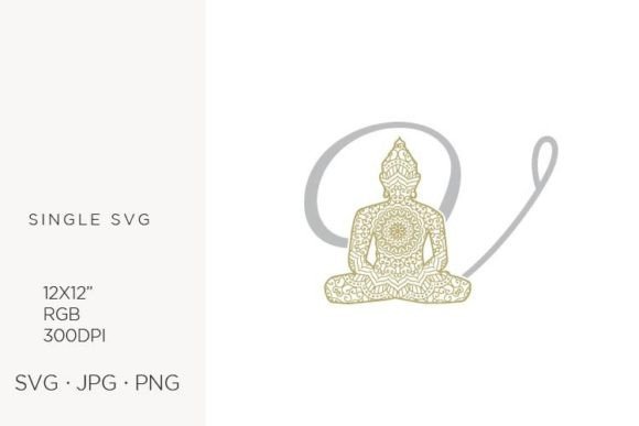 Golden Buddha Monogram Letter V Graphics for Icons and Web Design