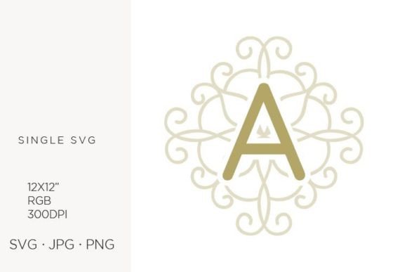 Letter a, Swirl Ornamental Monogram: A Graphic Icon for Local Branding