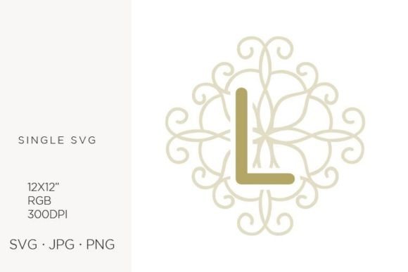 Letter L Swirl Ornamental Monogram - A Versatile Graphic Icon
