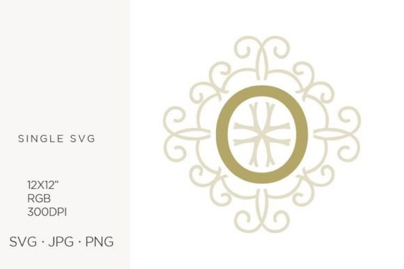 Letter O Swirl Ornamental Monogram Graphic for Handmade Creations