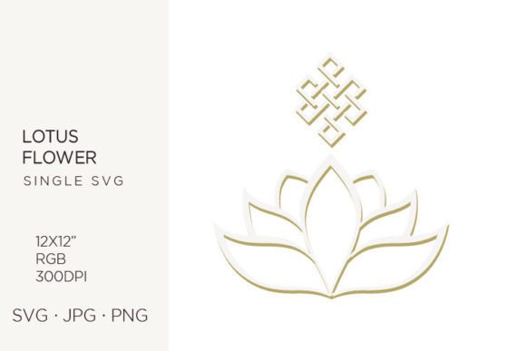 Lotus Flower with Life Knot Graphics and Icons Review