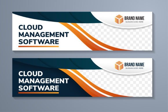 Management Software Horizontal Banner Graphics