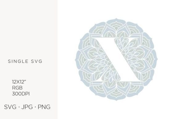 Mandala Monogram Letter X: A Graphic Design Asset Review