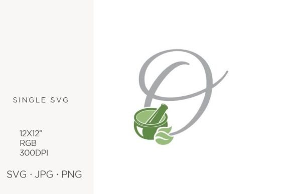 Mortar and Pestle, Spice and Letter O Graphics & Icons Review