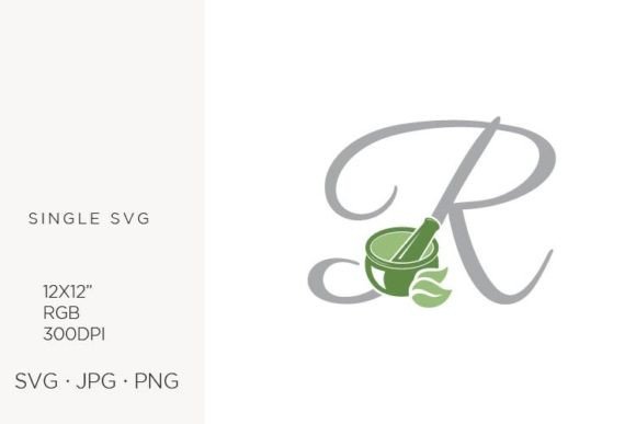 Mortar and Pestle, Spice and Letter R Graphics and Icons Review