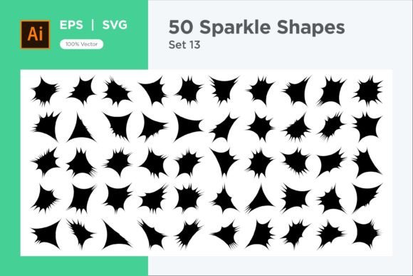 Sparkle Shape Symbol Sign V1-50-13: A Review for Graphics and Decorative Elements