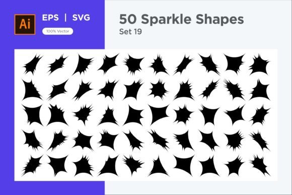 Sparkle Shape Symbol Sign V1-50-19 Graphics Review