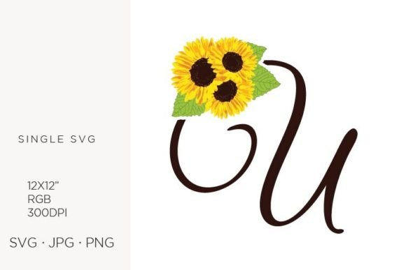 Sunflowers Letter U: A Graphic Design Review of Graphics and Icons