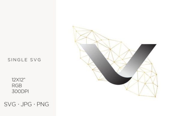 Technology Related Logo Letter V: Graphics & Icons for Makers